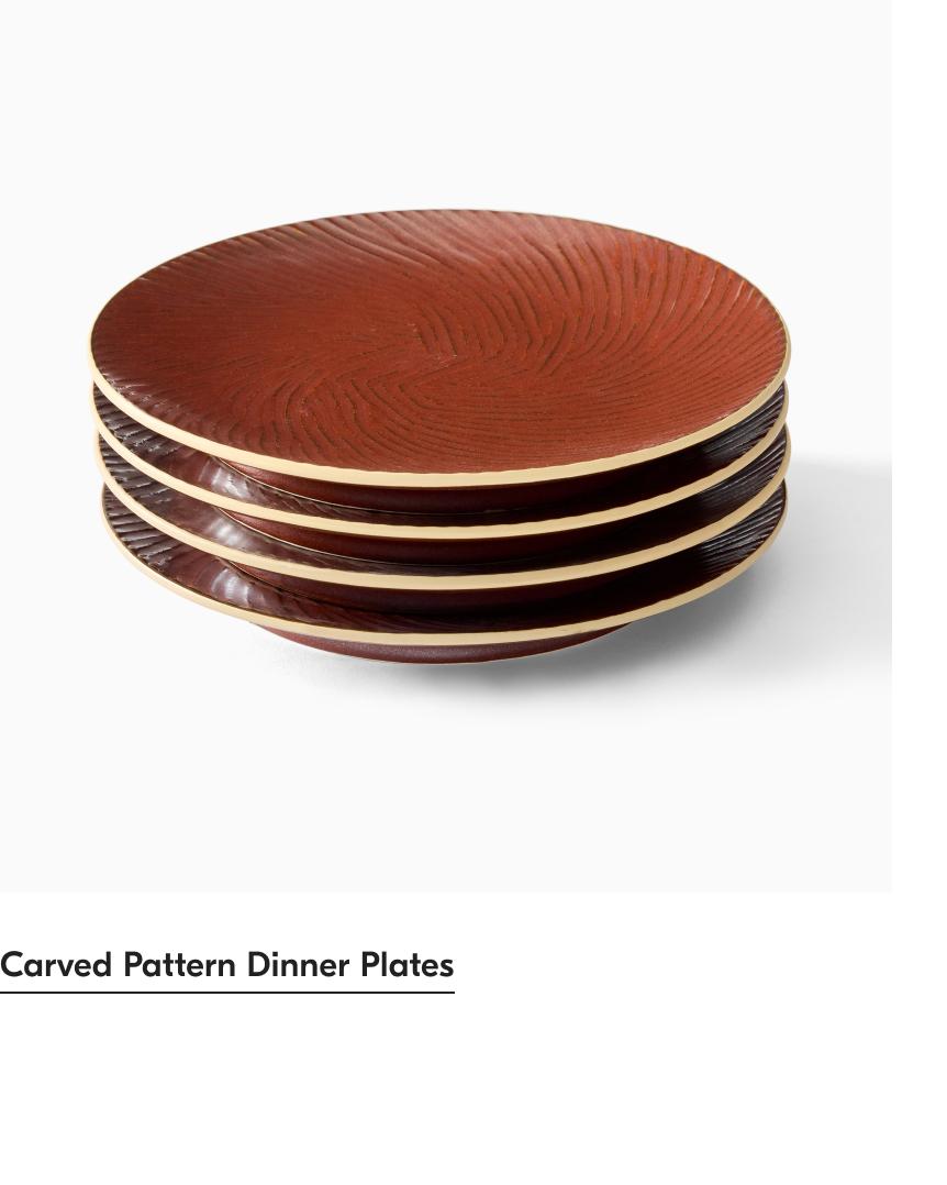 Carved Pattern Dinner Plates